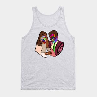 Cute Couple Abstract Painting Tank Top